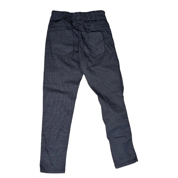 Bevy Flog Shely Jogger Pants Size 26 drawstring waist black gray honeycomb print - Picture 3 of 9